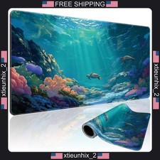 Large Gaming Mouse Pad 31.5x15.7 inches Underwater Sea Turtles Desk Mat picture