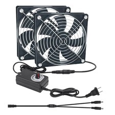 ALMOCN 2 x 120mm Computer Fan with AC Plug 110V 220V Powered 2x120mm set  picture