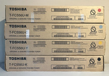 Genuine Toshiba T-FC556U-C, T-FC556U-Y, T-FC556U-M, T-FC556U-K CMYK Sealed 4 Set picture