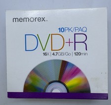 New Memorex 10-PACK DVD-R  Recordable Discs 16X 4.7GB 120Min Sealed picture
