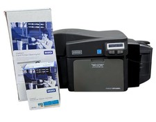 HID Fargo DTC4250E FD Dual Sided ID Card Printer Bundle W/ Power Supply picture