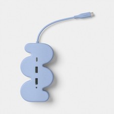 Novelty USB Hub - heyday™ Squiggle Peri-Blue picture