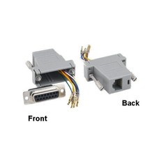 10PCS DB15 Female to RJ-45(8P8C) Female Modular Adapter RS-232 Serial Gray picture