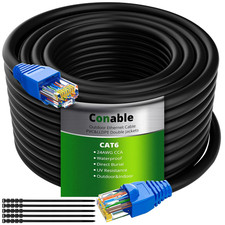 Cat6 Outdoor Ethernet Cable 500 FT, Heavy Duty Double Jackets Internet Cord, Wat picture