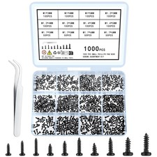 Wugongshan 1000Pcs Small Pan Head Screws Assortment Kit Micro Self Tapping Repai picture