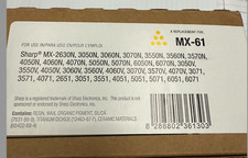 Sharp MX61NTYA MX-61NTYA Toner Cartridge Yellow MX 2630N 3050N 3050V 307 picture