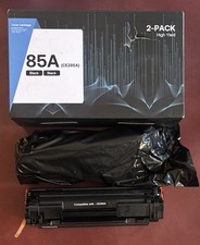 2 PACK Toner Cartridges: 85A CE285A Black High Yield ~ Expired 1-25-26 picture