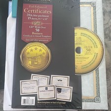 Southworth Certificates Parchment Paper wtih CD Business Certificates Awards NEW picture