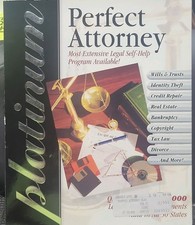 Cosmi Perfect Attorney Platinum Home Legal Software CD-ROM Windows 98/ME/2000/XP picture