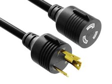 10 AWG Locking Power Cord (NEMA L5-30P to NEMA L5-30R) - 3/6/10/15/25 ft picture