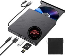 Unidad de CD USB 3.0 Tipo C Adaptador CD/DVD ROM +/-RW con puerto USB picture