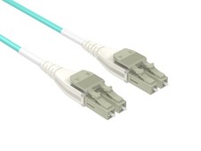 1m OM3 LC to LC UPC Uniboot Duplex Corning Fiber Optic Cable Multimode 50/125... picture