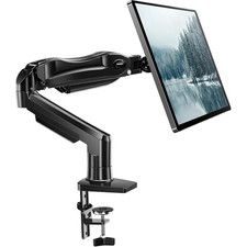 Adjustable Single Monitor Mount Arm Black 13-32 Inch Desk Clamp Holder Mount picture
