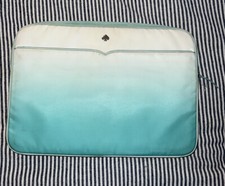 Kate Spade Jae Degrade Blue Green Ombre Soft 15” Padded Laptop Sleeve Case picture