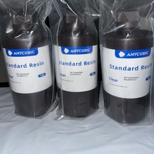 Quantity of 3 Anycubic Standard Resin Clear 1KG BB07-12-2025 picture