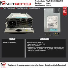 Cisco PWR-C5-600WAC  600W AC Config Switch Power Supply picture
