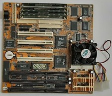 PCChips A101 Socket 7 ISA Retro Motherboard + AMD K6 200MHz + 48MB RAM picture