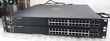 Pair of Dell Force10 S25-01-GE-24T 24-Port 10/100/1000 Managed Switch w/ Cable picture