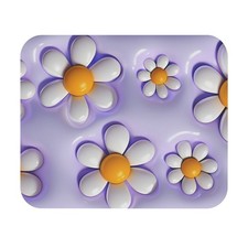3D Purple Daisy Pattern Mouse Pad | Floral Desk Mat, Cute Retro Daisies picture