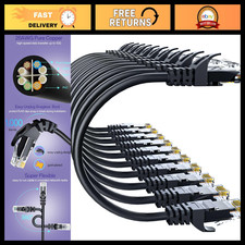 25FT Cat 6 Ethernet Cable 10-Pack, High-Speed 10Gbps UTP Network Cable, Pure Cop picture