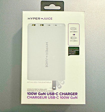 HyperJuice Power Adapter GaN Charger 100W USB-C & A 4 Ports HJ-GAN100 NIB picture