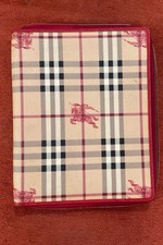 Burberry Haymarket Check Coated Logo Canvas iPad 2 Zip Cover Case Red picture