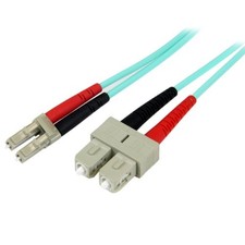 Startech IT A50FBLCSC2 2m Fiber Optic Cable 10Gb Aqua LC/SC picture
