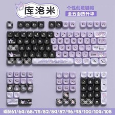 Cartoon Kuromi PBT Dye-sub MOA Keycaps For Mechanical Keyboard 120 Keys picture
