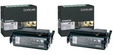 2 NEW Genuine Lexmark 12A6835 Laser Toner Cartridges T520 equal to 12A6735 NO BX picture