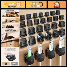 30-Pack Magnetic Cable Clips & Straps - Adjustable Cord Organizer for Home Offic picture