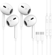 USB Wired Headphones [2-Pack] with Microphone – HiFi Earbuds Stereo, Nosie Re... picture