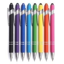 Bribobo 8 Pack Ballpoint Pen 2 in 1 Stylus Retractable picture