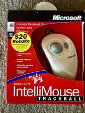 Vintage Microsoft IntelliMouse TrackBall Serial Mouse Boxed w/ Floppy & Adapter picture