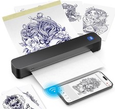 KNAON Tattoo Stencil Printer Wireless A4 Thermal Machine Transfer 10 Papers NIB picture