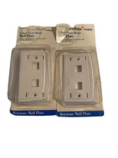 Two RadioShack 2-Port Flush-Mount Wall Plate White Model # 278-2003 picture