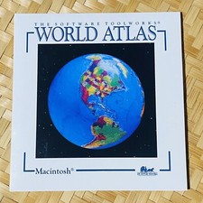 The Software Toolworks World Atlas CD ROM Mac Macintosh 1990 Vtg picture