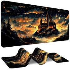 Large Gaming Pad Fantasy Castle Night Extended Computer Keyboard Mousepad wit... picture