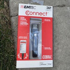 Emtec iCobra2 iPhone Flash Drive 32GB 2 in 1 Black, Dual Conne... picture