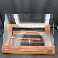Tablet or Book Stand Made of Wood and Acrylic Adjustable Height picture
