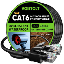 Cat 6 Outdoor Ethernet Cable 150 Ft, 10Gbps 550Mhz Pure Copper Network Internet picture