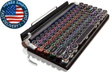 Teclado de máquina de escribir inalámbrico estilo retro,teclado mecánico clásico picture
