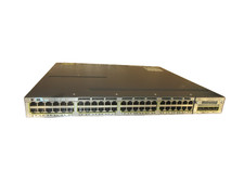 Cisco WS-C3750X-48P-S 48-Port PoE Switch w/ Dual C3KX-PWR-715WAC & C3KX-NM-1G picture
