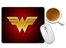 Super Wonder Woman Logo Mouse pad Non-Slip Rubber Base Rectangle Gaming Mousepad picture