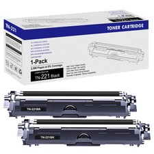 2 Pack Black TN221BK Toner For Brother TN-221 MFC-9130CW MFC-9330CDW HL-3140CW picture