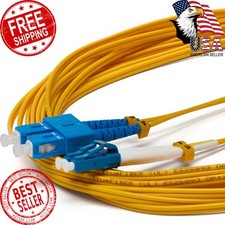 TRUE CABLE 30m OS2 LC to SC Fiber Patch Cable Yellow picture
