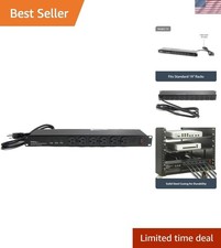 StarTech 16-Outlet 1U PDU, 120V/15A, Surge, 6ft Cord, TAA RKPW161915 picture