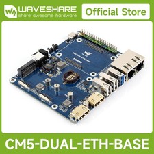 Waveshare Gigabit / 2.5G Dual Ethernet Base Board For Raspberry Pi CM5 Dual RJ45 picture