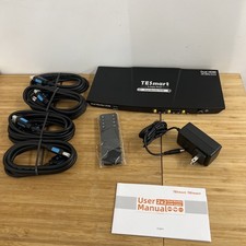 TESmart 2-Port Dual Monitor KVM Switch Kit HDMI+DP 4K 60Hz w/USB 3.0 Dock - NOB picture