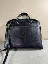 Franklin Covey Womens Satchel Briefcase Classic Large Laptop Tote Bag Black picture