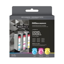 Office Depot Reman Ink, Compare To Lexmark 100XL, Color (C/M/Y), Lot Of 2 picture